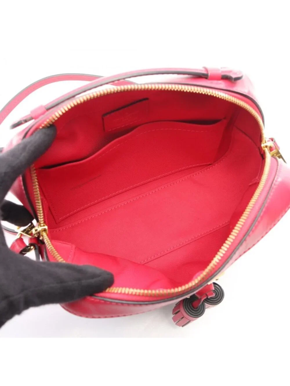 Louis Vuitton Shoulder Bag Saintonge Monogram Freesia Canvas Leather